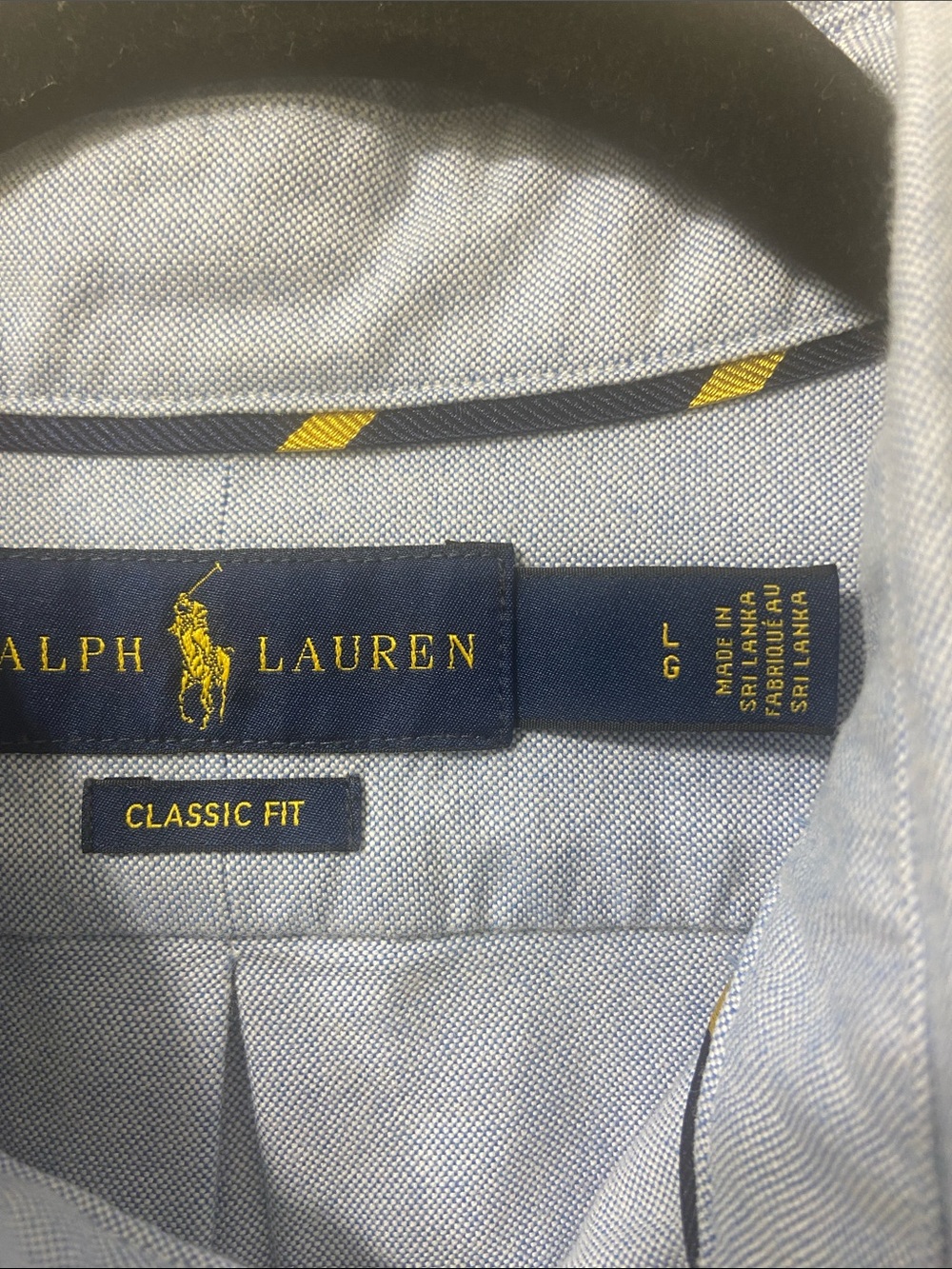 Ralph Lauren Light Blue ButtonDown Oxford Shirt with Embroidered Pennants.Size-L - Picture 12 of 14